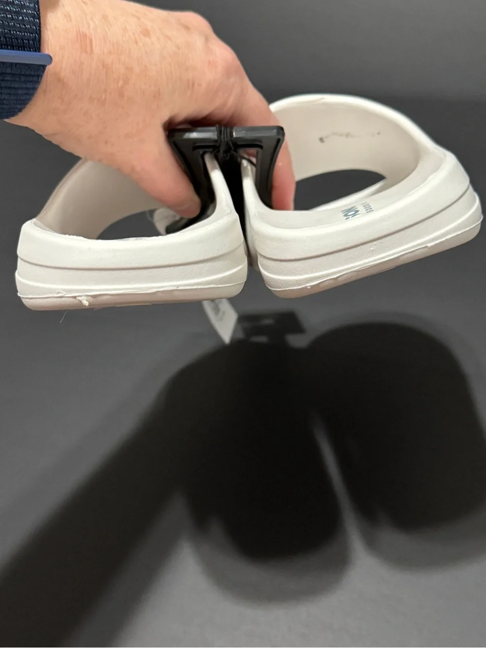 Sonoma White Slide Sandals with Logo Insole